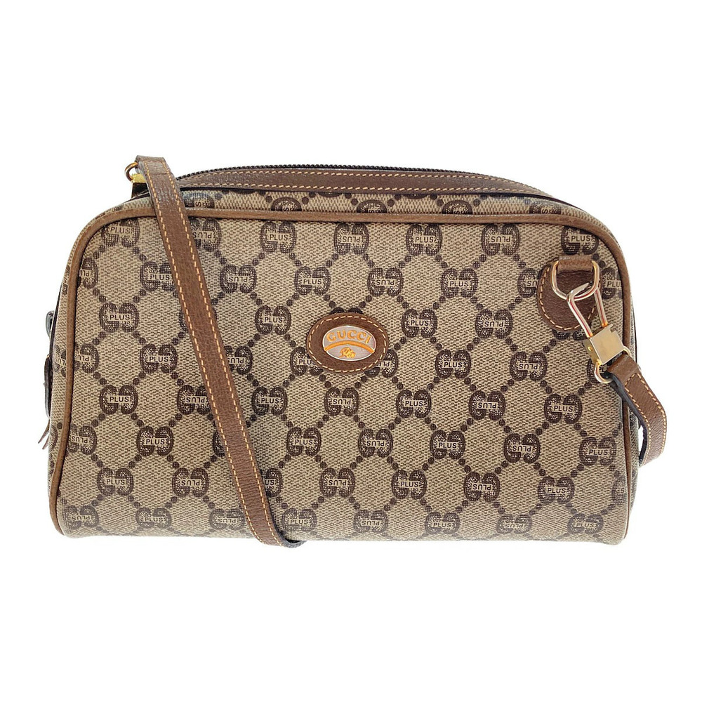 Gucci Plus GG monogram canvas shoulder bag beige brown